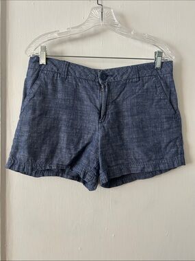 bcg Navy Blue Casual Linen-Look Bermuda Shorts